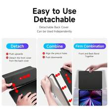 Smart Sleep Acrylic Y Fold Cover For Tablet S6 Lite A9+ PLUS S10 S9 S8 S7 FE 11PIN With Pen Slot - Màu Xám nhạt - Xem 4