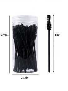 200/100/50/1件一次性睫毛膏刷工具眉刷睫毛膏棒化妆刷睫毛延长用品，带容器睫毛膏棒睫毛膏刷眼部黑色眉刷用于眉毛睫毛延长彩色