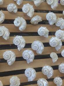 1/3 piezas Nuevo verano Natural Concha de mar 18K Colgante de acero inoxidable dorado, Accesorio de joyería colgante de dije hecho a mano DIY