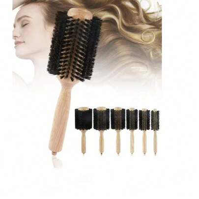 1 件木制卷发刷，天然野猪鬃毛，沙龙发型刷，用于丰盈、卷发、吹干、波浪发型，适合家庭和专业使用，返校、旅行度假必需品、女士发饰、刷子、发刷、边缘刷、刷头发、发梳、梳头发、顺发刷、球刷、迷你发刷、发刷套装、木梳、发刷、刷子、梳子、光滑后刷、发刷、边缘刷、刷头发、发梳、发刷套装、梳头发、迷你发刷、顺发刷、发刷、头发、配饰、美发产品、美发工具、美发用品、护发、卷发刷、理发师、理发师配件、美发设备、旅行必需品、旅行必需品、发型、美发