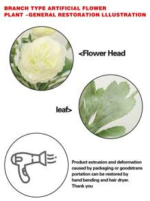 1支/4支/6支仿真牡丹玫瑰花，长50厘米，防褪色塑料仿真花束，适用于家居装饰、客厅、卧室、阳台、桌面、插花、厨房、浴室、壁炉、户外装饰、草坪、花园、婚礼派对、场景装饰