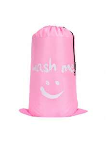 1PC Wash Me Travel Laundry Bag,Washable Drawstring Laundry Bag, EXTRA LARGE, Dirty Clothes Organizer, Large Enough To Hold 4 Loads Of Laundry, Easy Fit A Laundry Hamper Or Basket, Machine Washable, Dorm Room Essentials, College Essentialscloset Organization And Storage Bedroom - Multicolor - View 10