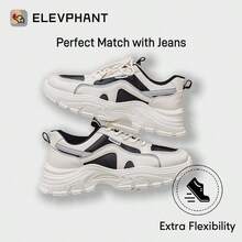 男士新款厚底运动鞋 - 韩版风格，百搭休闲运动鞋，适合春秋季节，热门“韩版厚底运动鞋”“春秋季热门鞋款” - 黑色 - 查看 3