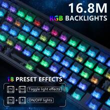 ATTACK SHARK X65 HE Wired Mechanical Gaming Keyboard 65% With Rapid-Fire Magnetic Switch, RGB Top-Mounted Hall Effect, Hot Swap, Adjustable Actuation, 8KHZ Polling Rate, PBT Keycaps For Win/PC - Trắng đơn giản - Xem 8