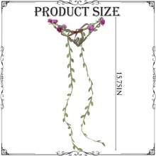 MOSTORY Fairy Flower Crown For Women Floral Elf Circlet With Vine For Renaissance Accessories Halloween Cosplay