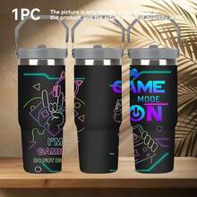 1 chiếc cốc thép không gỉ 30oz, cốc nước họa tiết trò chơi, cốc cà phê, cốc nước đáy phẳng, quà tặng cho gia đình, bạn bè, cốc nước cho người yêu thích trò chơi - Nhiều màu - Xem 12