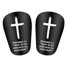 1 Pair Mini Master Cross Design Football Shin Guards, Adult Clip-On Leg Protector - Thick & Durable Mini Soccer Shin Pads, Suitable For All Seasons