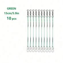 Stainless Steel Fishing Wire Leader Line,Heavy Duty Fishing Leader Line With Rolling Swivels Insurance Snap Connect Tackle Lures Rig Or Hooks