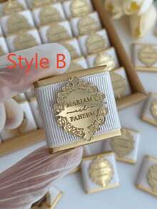 个性化婚礼回礼 定制亚克力镜面巧克力回礼 金镜或银镜 回礼不包含巧克力 返校季 圣诞节礼物标签装饰 永恒的爱 单身派对回礼 - 彩色 - 查看 8