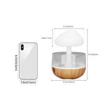 Mushroom Cloud Rain Lamp Humidifier - 7 Colors LED Changing Sleep Atmosphere Lamp Water Drip Rain Sounds Mushroom Waterfall Lamp For Sleeping Bedroom Office - Relaxing Calming & Air Purifying (Not Included Batteries) - Multicolor - View 6
