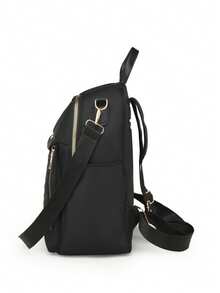 女士牛津背包 - 时尚耐用的旅行背包，配有可调节肩带、多个隔层和金色金属配件，适合工作、周末旅行的休闲背包