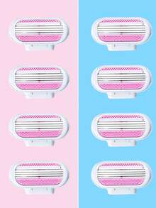 8er-Pack Ersatzklingen kompatibel mit Venus Damenrasierern, 3-Klingen-Köpfe und Gleitstreifen, schützt Ihre Haut, schnelles und einfaches Rasieren, Klinge alle 30 Tage ersetzen