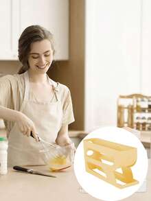 1pc Modern 3-Layer Egg Rack Refrigerator Egg Rack, Slide-Out Egg Holder,Anti-Fall,Refrigerator Egg Container Plastic Storage Bin, Compartment Anti-Coll Egg Storage Box,Space-Saving Refrigerator Side Door Storage Rack, Clear Stackable Egg Storage Box For Home/Kitchen Storage, Suitable For Refrigerator, Drawer And Shelf, Kitchen Organizer And Storage Cabinet, Kitchen Accessories - Multicolor - View 8