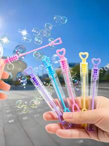 12/24 unidades Varitas de burbujas mini, adecuadas para regalos de fiesta de cumpleaños, obsequios para invitados, premios, bodas y fiestas al aire libre, suministros para fiestas de dinosaurios, colores aleatorios, esenciales para mejorar la atmósfera (botellas vacías, sin solución de burbujas)