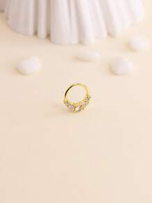 1 件锆石鼻环软骨耳轮耳屏耳环鼻中隔穿孔饰品