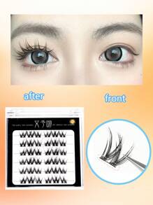 5D Mink Lashes 36pcs, 0.07mm Thickness, C Curl (11-13mm) Lash Clusters, Reusable Fake Eyelashes, Natural Curly Fluffy Thick Eyelashes For Cosplay, Date, Work, Party, Suitable For Beginners