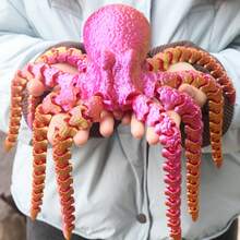 1 pulpo gigante de 41 cm/16,14 pulgadas, monstruo del océano, pulpo enorme, pulpo colorido, pulpo negro y dorado, regalo de fiesta de decoración navideña, regalo de cumpleaños, decoración artística divertida impresa en 3D, decoración del hogar, decoración del automóvil, decoración del jardín, regalo de San Valentín