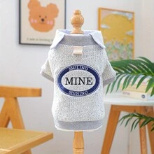 Ropa para mascotas, ropa para perros y gatos, para perros pequeños, cachorros, ropa de moda casual y bonita, cómoda para primavera y verano, estilo gris lino, trenzada, falsa de dos piezas - L - Ver 7