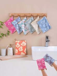 9/3pcs Ultra-Fine Fiber Face Makeup Remover Gloves, Reusable, Water Cleansing Facial Makeup And Impurities, Finger Towel, Sweat Wipe Gloves, Absorbent And Soft - Multicolor - View 4