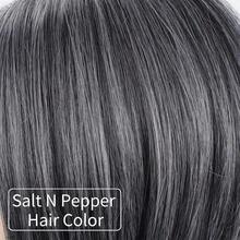 MGrey Medium Length Bob Wig With Bangs Layered Straight Hair Wigs For Women Salt Pepper Wig With Dark Roots Natural Dark Grey Daily Hairstyle Lightweight Hair Replacement Wig8001 - 漸變灰色 - 查看 3