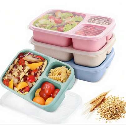 Boîte à lunch étanche à 3 compartiments empilables, convenant pour le travail, les pique-niques et la préparation des repas. Boîte à lunch à plusieurs compartiments pour la nouvelle saison scolaire. Boîte à lunch empilable pour les repas faits maison. Boîte à lunch à compartiments réutilisables pour les fours à micro-ondes. Boîte à lunch pour les fournitures scolaires et la rentrée des classes