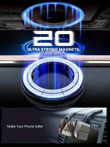 Flexible Magnetic Car Phone Holder – Adjustable Aluminum Alloy Arm With 360° Rotation, Shapeable Design For Custom Viewing Angles, Clamp-Free, Scratch & Shock Proof, Universal Compatible With IPhone& All Smartphones - Black - View 4