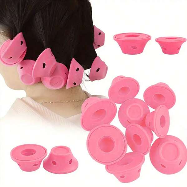 20Pcs Silicone Hair Curler, Mushroom And Bell Shape, Normal Hair Women No Damage, Lazy Friendly Sleeping Styling Tool, Curling Tool,Back To School,Travel Holiday Essentials,Hair Accessories For Women