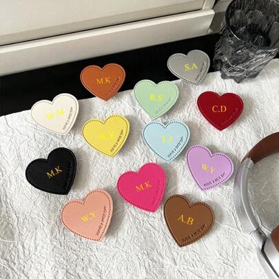 Personalized Custom Name Heart Griptok Phone Holder Finger Ring Holder Stand Support Compatible With Apple Foldable Socket Bracket