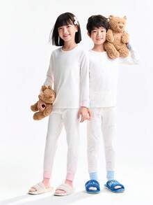 Annil Children's Clothing For Girls, Girls, Boys, Girls, Teenagers, Autumn Shirts And Pants Sets, Home Thermal Clothing Base, Autumn Shirts And Pants