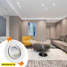 3 Inch LED Recessed Lighting, 3W Round Downlights (55W Halogen Equivalent), CRI80, 6500K White LED Ceiling Light For Living Room, Office, 10 Pack - 5W (450lm) - View 4