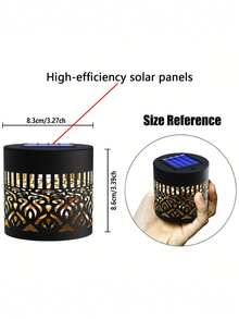 POSE UP 1/2pcs Solar Mandala Wall Light, Outdoor Waterproof LED Fence Light, Metal Floral Pattern Design, Solar Decorative Wall Lamp, Suitable For Yard, Porch, Front Door, Patio, Fence, Garden And Landscape Decoration - Warm Light - View 11