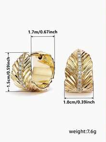 1 par de pendientes de aro elegantes, diseñados para mujeres, adecuados para bodas, compromisos, fiestas de aniversario, regalos del Día de San Valentín - 10# - Ver 5