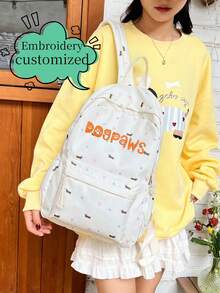 Personalized New Style Mom Bag Multifunctional Backpack Large Capacity Lightweight Portable Travel Essential, Suitable For Daily Outings, Travel, School, Gift For Family, Friends, Birthday Gift, Holiday Gift - Multicolor - View 2
