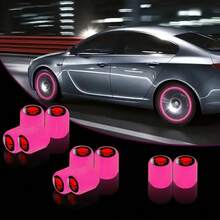 10个装夜光轮胎气门嘴帽，适用于汽车、摩托车、自行车，可在黑暗中发光 - 六角形气门嘴帽，紫外线激活发光，防腐蚀防尘，易于安装（适用于美式/低孔气门嘴） - 增强夜间能见度 - 多色 - 查看 18