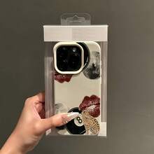 1个白色皮革纹理极简粉色8号台球图案手机壳，兼容 16 Pro Max、17/16/15/14 Plus、13/12/11、Air系列 - 彩色 - 查看 2