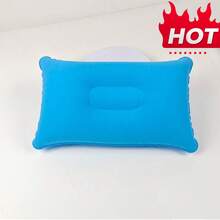 超轻 A4 尺寸充气旅行枕，小方形植绒面料旅行气枕，易于存放，适合露营、居家和办公室睡觉、度假旅行、徒步旅行、午睡、颈部和腰部支撑 - 多色1 - 查看 10