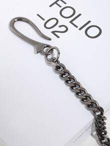 1 件男士时尚银色骷髅春季装饰链，朋克街头嘻哈风格裤链腰饰，适合牛仔裤、工装裤，适合音乐节、街头时尚、日常穿着秋冬配饰万圣节服装，适合青少年、青年、男士、休闲、户外、运动、度假、毕业礼物、生日、日常穿着 - 彩色 - 查看 3