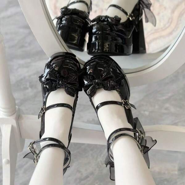 Prinzessin stil JK Weihnachten high heels campus Lolita