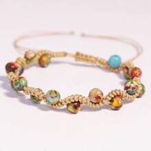 Braccialetto fatto a mano in pietra naturale imperiale, braccialetto da yoga e meditazione per donna, regalo perfetto per uso quotidiano, vacanze estive e gioielleria