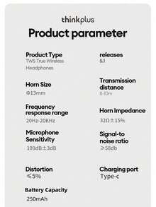 Lenovo LP40PRO Bluetooth Earphones, Half In-Ear HIFI Sound Quality, Long Battery Life, High-Definition Call, Smart Touch Control, Sweat-Proof, With Microphone, Wireless Earbuds For Music & Sports - 黑色 - 查看 10