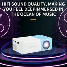 YG300 USB Mini Projector Portable Home Projector-Using A Travel Charger With A Power Of 30W Or More Can Yield A Better Picture Quality - Multicolor - View 6