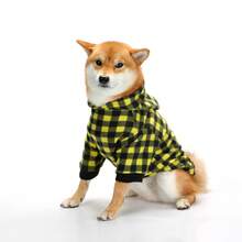Pet Shirts - Yellow and Black Plaid (double-sided) - View 10