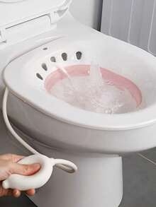 1pc Foldable Bidet Toilet Seat, Postpartum Hemorrhoid Wash Basin, Bathroom Accessory, Christmas Decoration, Suitable For Home, Travel, Bathroom Decor, Christmas, Halloween, Gift For Women (Multiple Colors & Styles Available) Bathroom Accessories Bathroom Tools