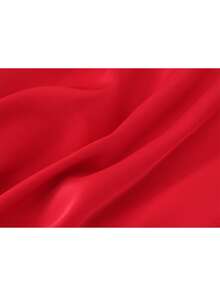 SHIBASHAN 性感缎面吊带V领长款连衣裙，女士时尚细肩带露背修身派对礼服 - 紅色 - 查看 7