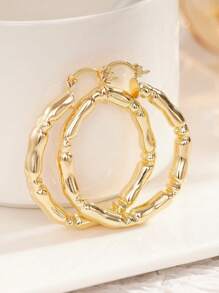 1 Pair Luxury Hoop Earrings For Women For Party Engagement Anniversary Jewelry Valentine's Day Gift