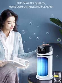 1 pezzo Condizionatore d'aria aggiornato 2025, raffreddatore con 6 velocità del vento e 3 nebbie di raffreddamento, ventilatore a raffreddamento a basso rumore, per stanza, scrivania, camera da letto, ufficio