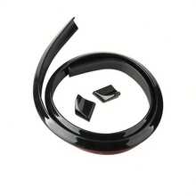 1 件易于安装的碳纤维外观汽车后扰流翼，无需钻孔，软橡胶汽车装饰条，增强后车外观，汽车翼装饰条