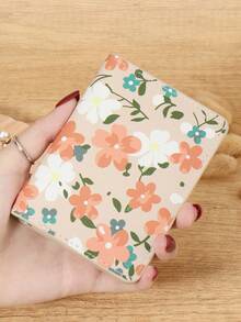 雏菊花瓣图案迷你钱包，时尚简约，轻巧便携，可装现金、身份证、信用卡、硬币，适合作为生日、周年纪念日、送给爱人、女性、女孩、青少年、大学生、学生、男士的礼物。 - 粉色 - 查看 3