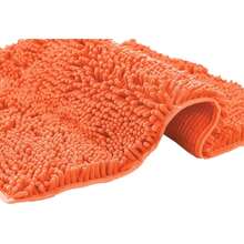 VOGRAC Paula Home - Deep Pile Chenille Bath Mat | Non-Slip, Thick, Extra Soft & Absorbent | 100% Microfiber For Shower & Bath - Orange - View 7