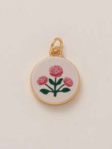 1 件夏季时尚 INS 可爱简约蝴蝶花朵月亮 DIY 吊坠，镀 18K 金，不易氧化，适合老婆妈妈自由搭配。